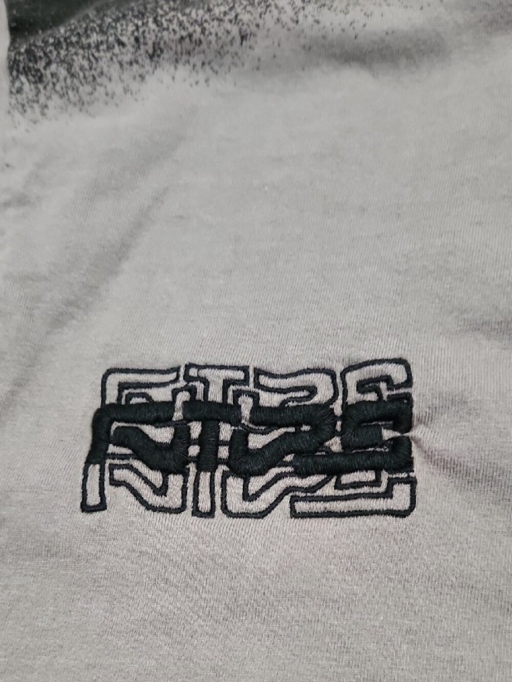Time + Space Short-Sleeve Crew Tee in Taupe with Black Embroidered Accents 2XL - Picture 3 of 13
